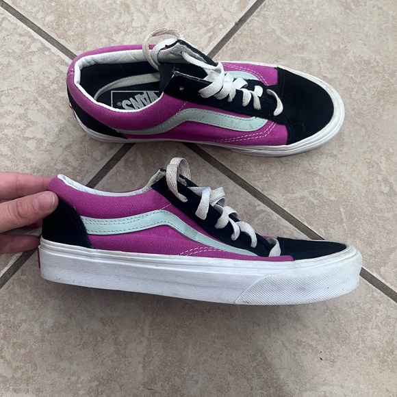 Kids Vans gently worn! Still bold colors with no rips or tares! - Picture 2 of 3